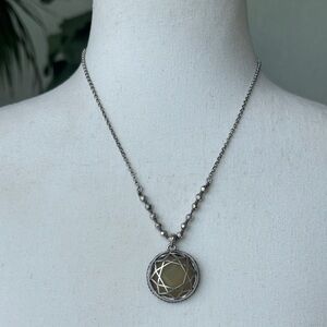 Lucky Brand  Yellow Stone Pendant Necklace